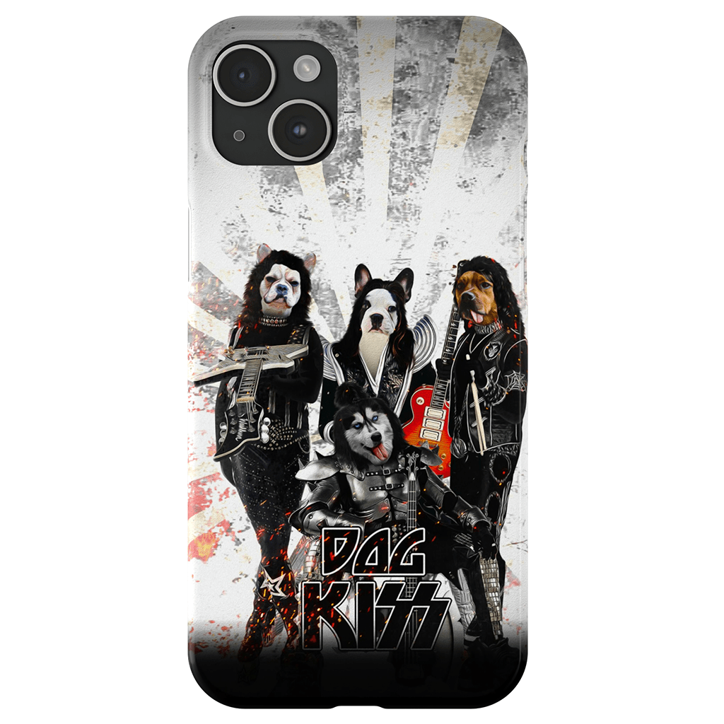 Funda personalizada para teléfono con 4 mascotas &#39;Kiss Doggos&#39;