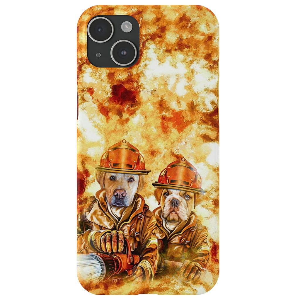 Funda personalizada para teléfono con 2 mascotas &#39;Los Bomberos&#39;