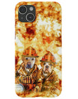 Funda personalizada para teléfono con 2 mascotas 'Los Bomberos'