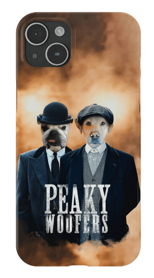 Funda personalizada para teléfono con 2 mascotas &#39;Peaky Woofers&#39;