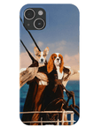 Funda personalizada para teléfono con 2 mascotas 'Titanic Doggos'