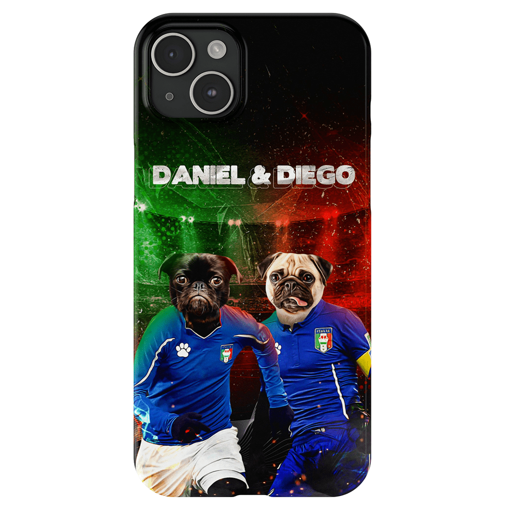 &#39;Italy Doggos&#39; Funda personalizada para teléfono con 2 mascotas