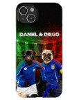 'Italy Doggos' Funda personalizada para teléfono con 2 mascotas