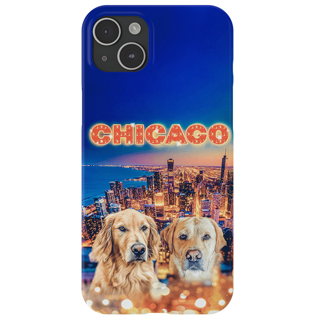 Funda personalizada para teléfono con 2 mascotas &#39;Doggos Of Chicago&#39;