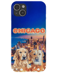 Funda personalizada para teléfono con 2 mascotas 'Doggos Of Chicago'