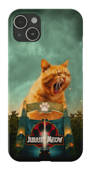 Funda para móvil personalizada &#39;Jurassic Meow&#39;