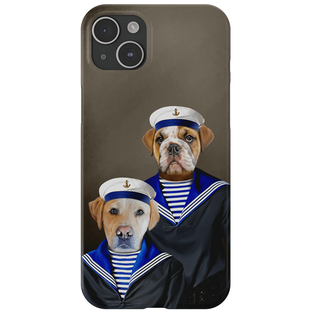 Funda personalizada para teléfono con 2 mascotas &#39;The Sailors&#39;