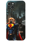 Funda personalizada para teléfono con 2 mascotas 'Superdog &amp; Batdog'