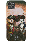 'Los Piratas' Funda personalizada para teléfono con 3 mascotas