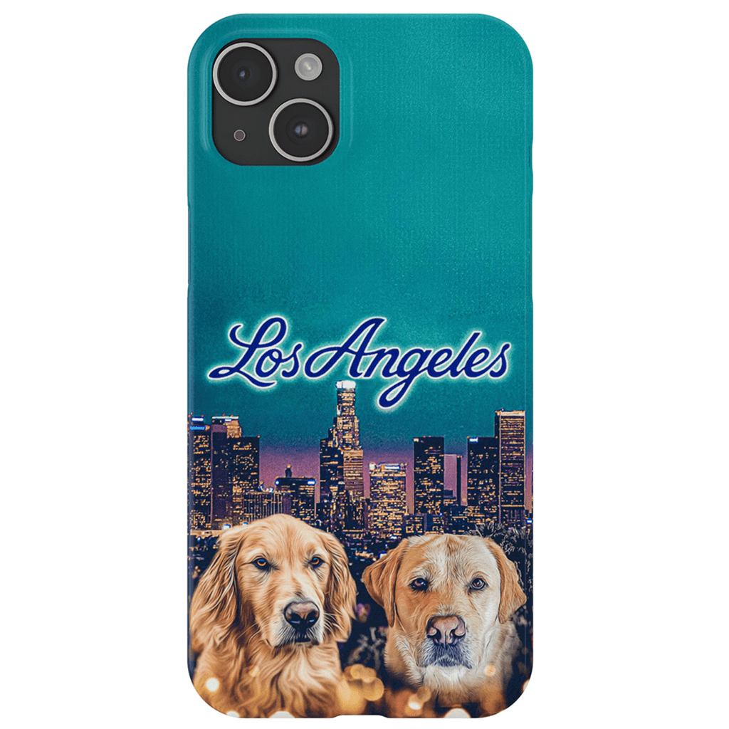 Funda personalizada para teléfono con 2 mascotas &#39;Doggos of Los Angeles&#39;