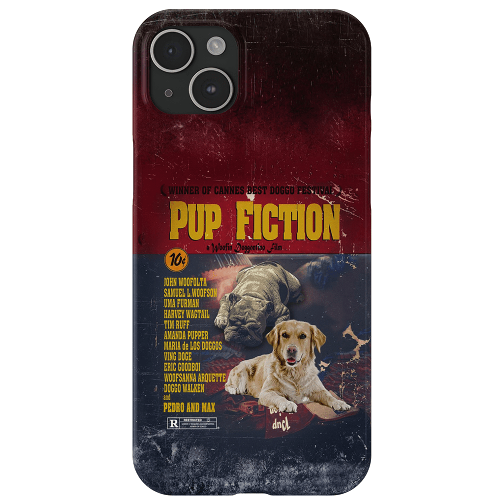 Funda personalizada para teléfono con 2 mascotas &#39;Pup Fiction&#39;