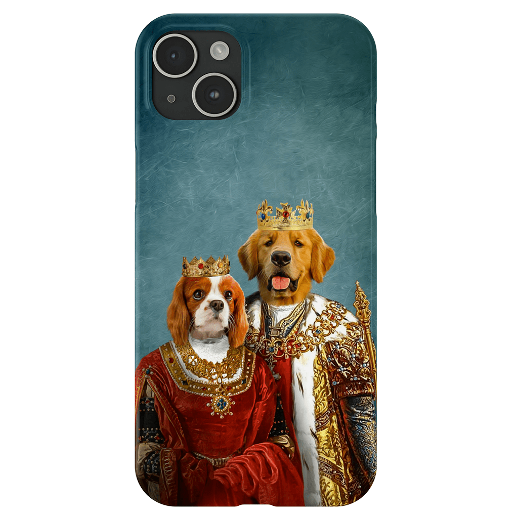 Funda para móvil personalizada con 2 mascotas &#39;Rey y Reina&#39;