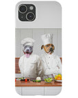 Funda personalizada para teléfono con 2 mascotas 'The Chefs'