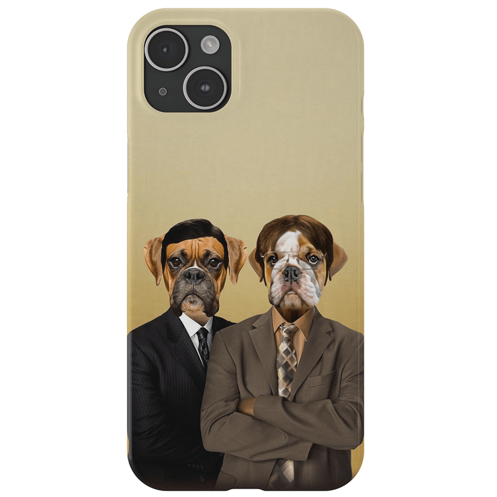 &#39;The Woofice&#39; Funda personalizada para teléfono con 2 mascotas