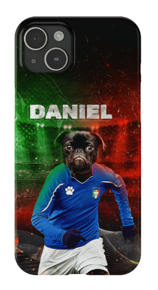 Funda para móvil personalizada &#39;Italia Doggos Soccer&#39;