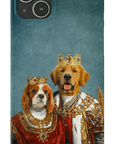 Funda para móvil personalizada con 2 mascotas 'Rey y Reina'