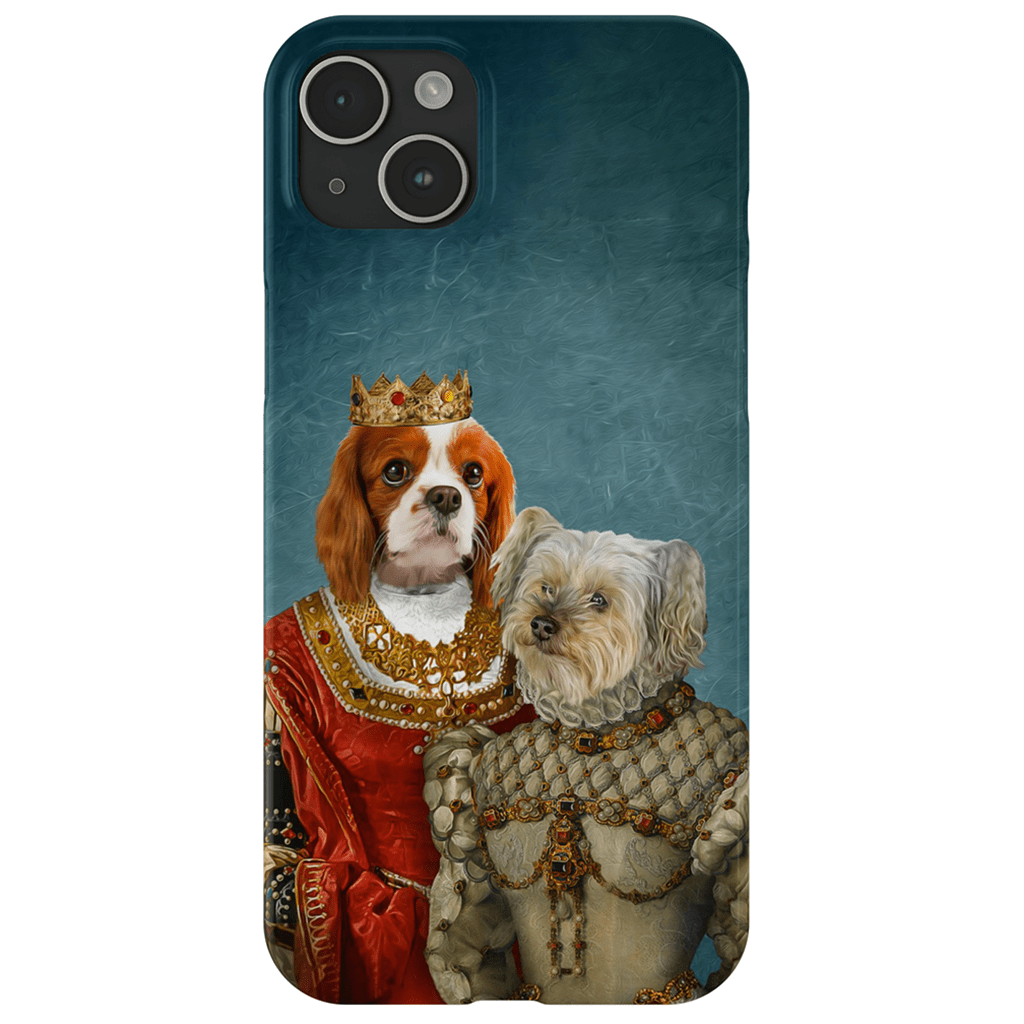 Funda personalizada para teléfono con 2 mascotas &#39;Reina y Princesa&#39;