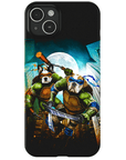 Funda personalizada para teléfono con 2 mascotas 'Teenage Mutant Ninja Doggos'