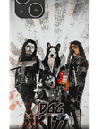 Funda personalizada para teléfono con 4 mascotas 'Kiss Doggos'