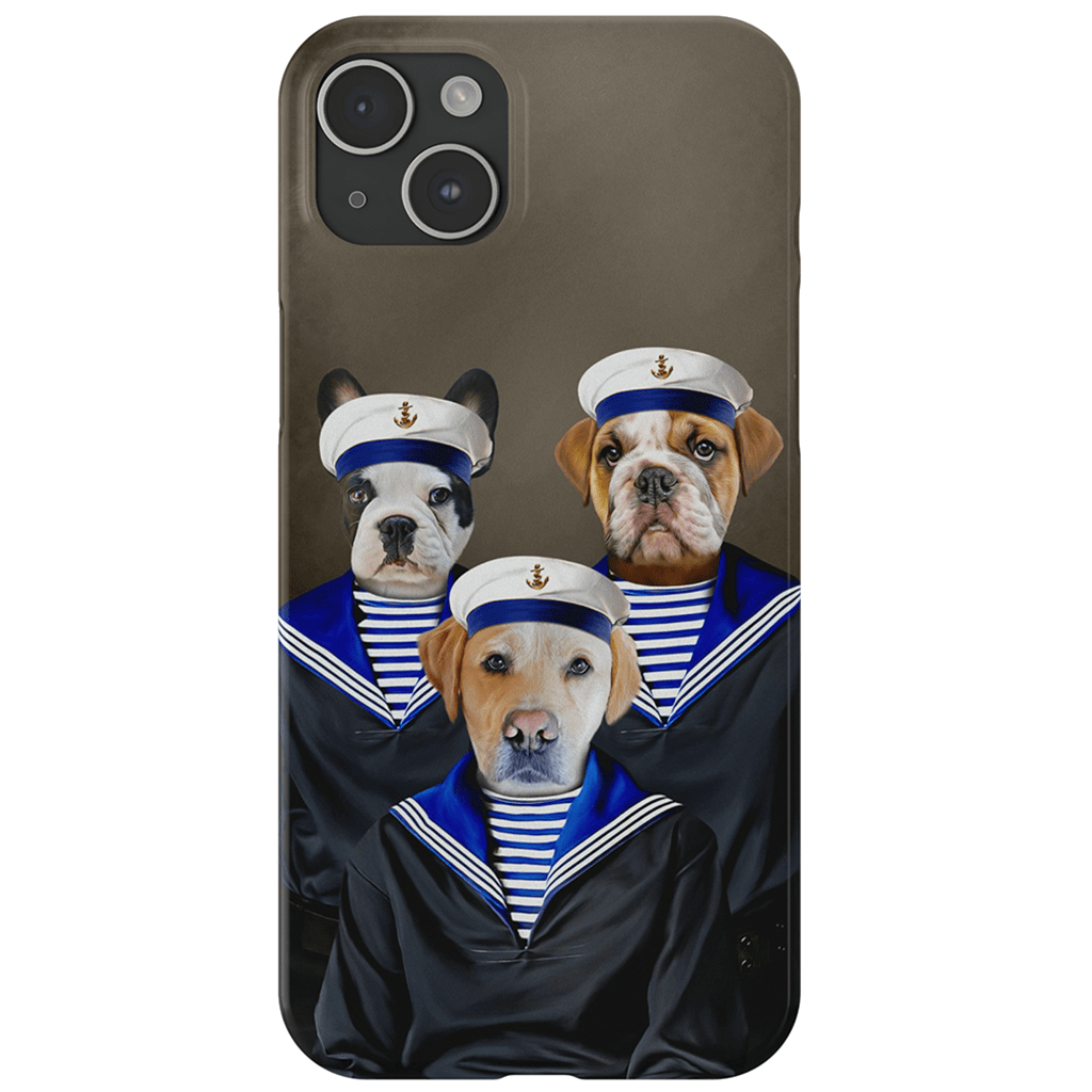 Funda personalizada para teléfono con 3 mascotas &#39;Los Marineros&#39;