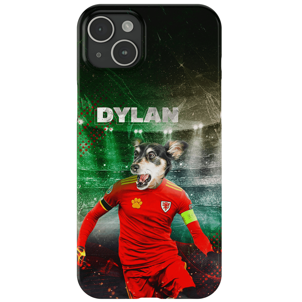 Funda para teléfono personalizada &#39;Wales Doggos Soccer&#39;