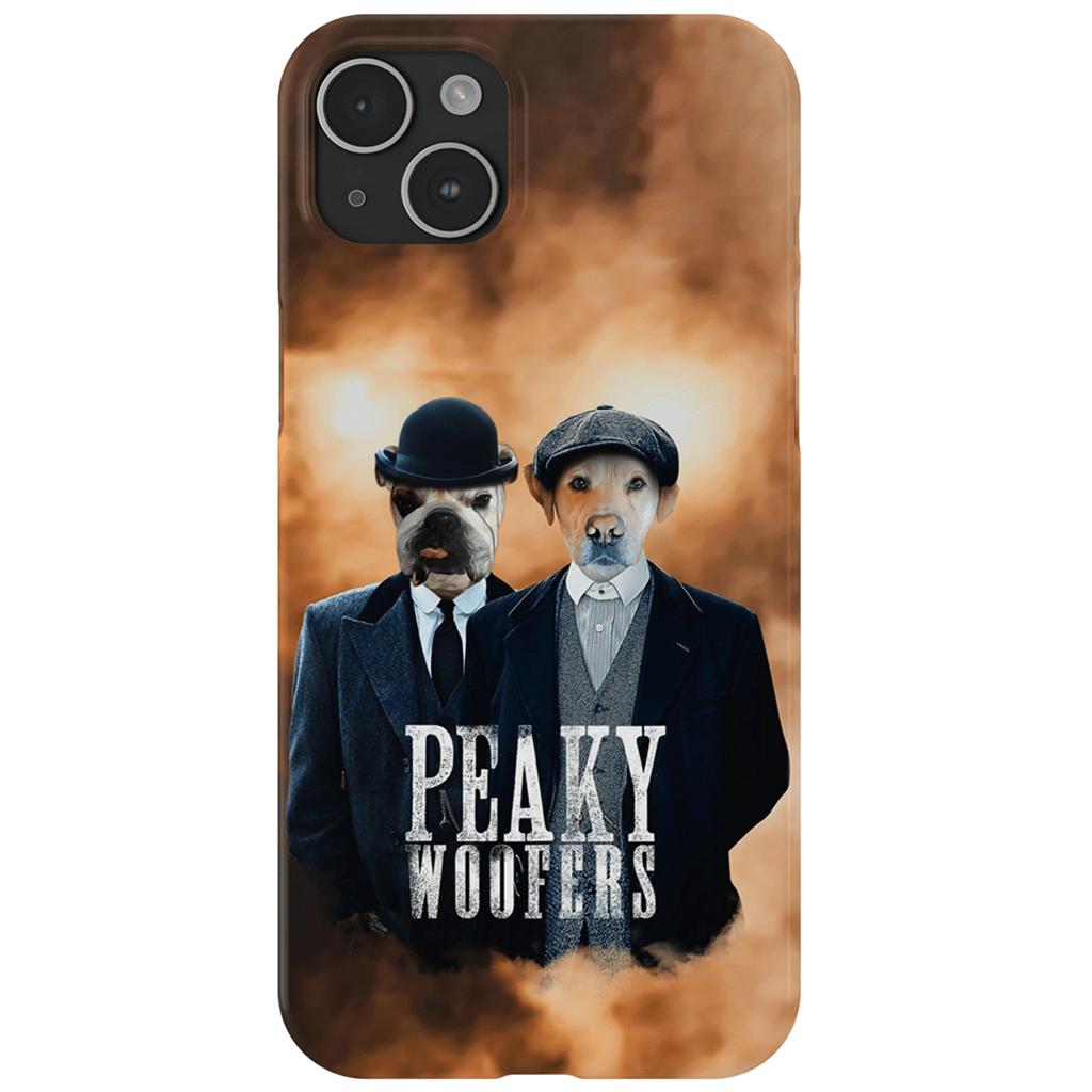 Funda personalizada para teléfono con 2 mascotas &#39;Peaky Woofers&#39;