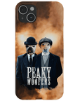 Funda personalizada para teléfono con 2 mascotas 'Peaky Woofers'