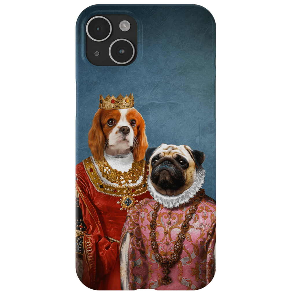 Funda personalizada para teléfono con 2 mascotas &#39;Reina y Archiduquesa&#39;