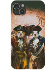 Funda personalizada para teléfono con 2 mascotas 'Los Piratas'