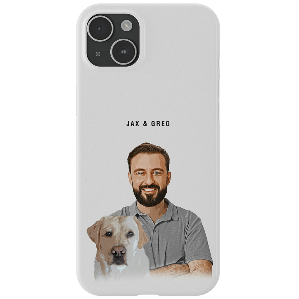 Funda moderna personalizada para teléfono para mascotas y humanos