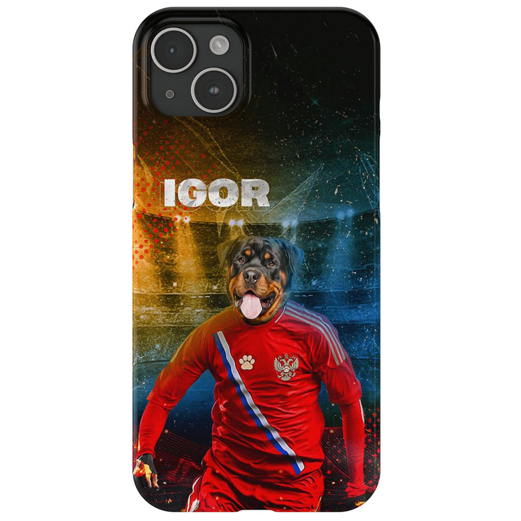 Funda para móvil personalizada &#39;Russia Doggos Soccer&#39;