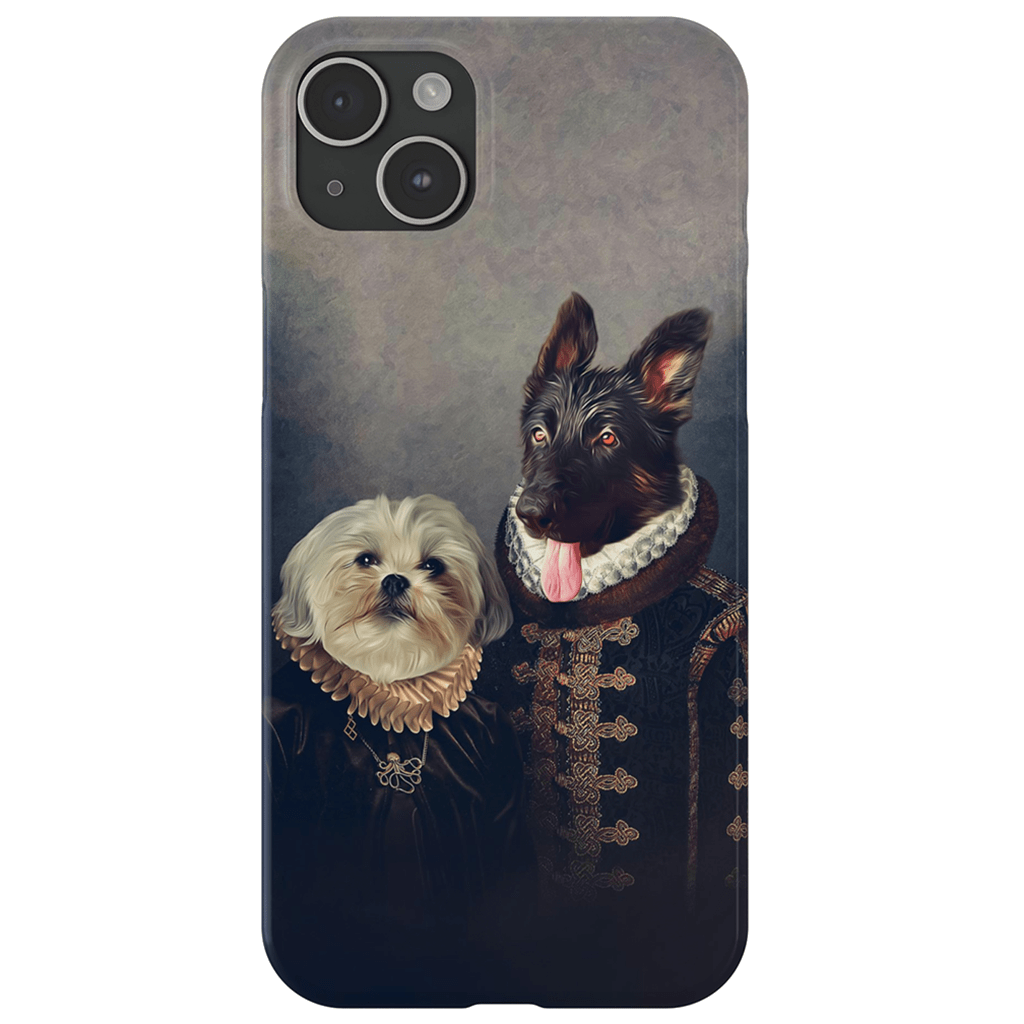 Funda personalizada para teléfono con 2 mascotas &#39;Duque y Duquesa&#39;