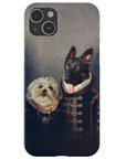 Funda personalizada para teléfono con 2 mascotas 'Duque y Duquesa'