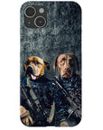 Funda personalizada para teléfono con 2 mascotas 'The Navy Veterans'