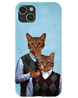 Funda personalizada para teléfono con 2 gatos 'Step Kitties'