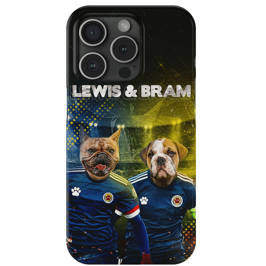 Funda personalizada para teléfono con 2 mascotas &#39;Scotland Doggos&#39;