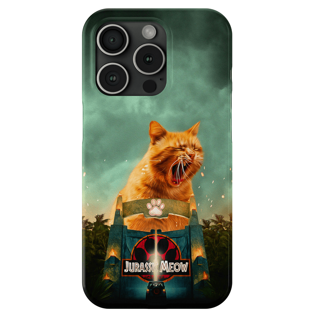 Funda para móvil personalizada &#39;Jurassic Meow&#39;