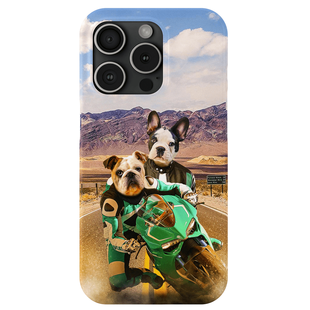 Funda personalizada para teléfono con 2 mascotas &#39;Kawadawgi Riders&#39;