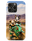 Funda personalizada para teléfono con 2 mascotas 'Kawadawgi Riders'