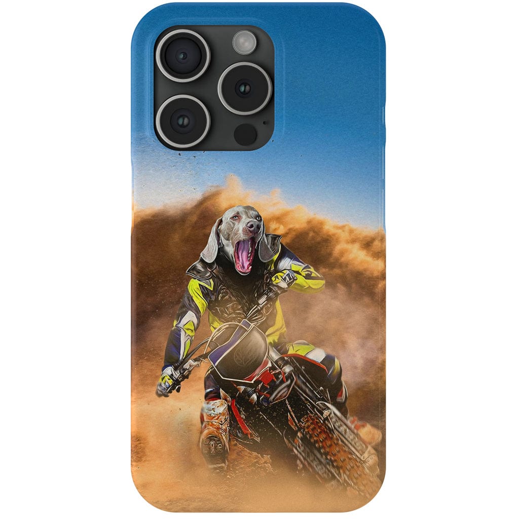 Funda para móvil personalizada &#39;El piloto de motocross&#39;