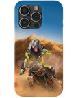 Funda para móvil personalizada 'El piloto de motocross'