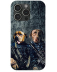 Funda personalizada para teléfono con 2 mascotas 'The Navy Veterans'