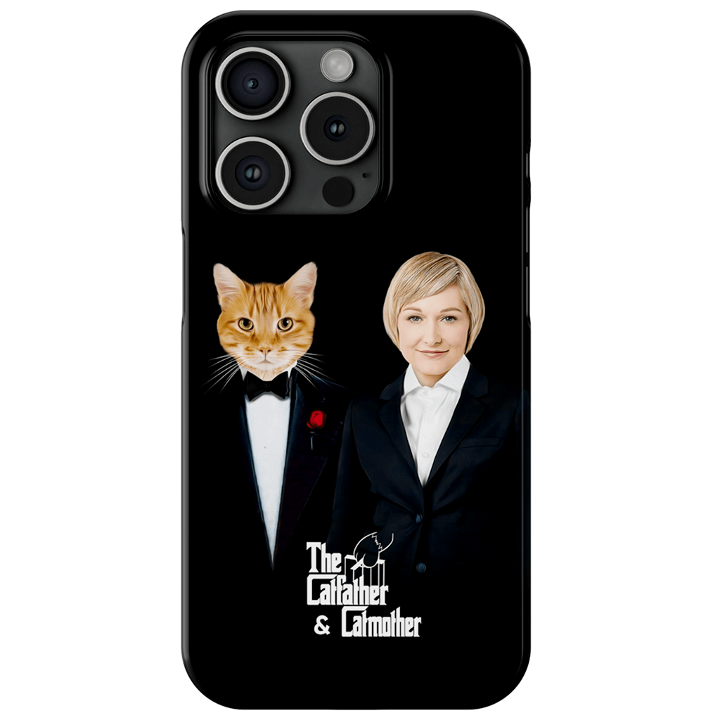 Funda para teléfono personalizada &#39;El padre gato y la madre gato&#39;