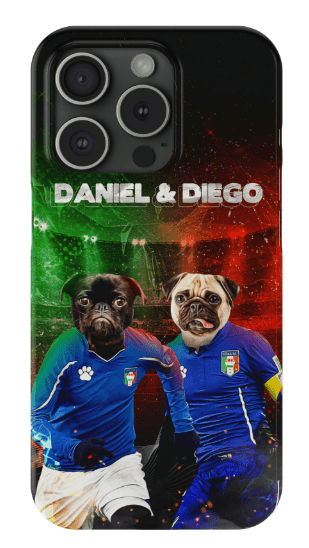 &#39;Italy Doggos&#39; Funda personalizada para teléfono con 2 mascotas