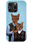 Funda personalizada para teléfono con 2 gatos 'Step Kitties'