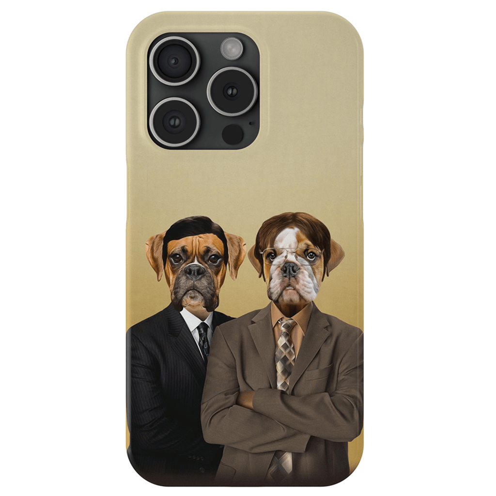 &#39;The Woofice&#39; Funda personalizada para teléfono con 2 mascotas