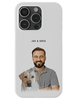 Funda moderna personalizada para teléfono para mascotas y humanos