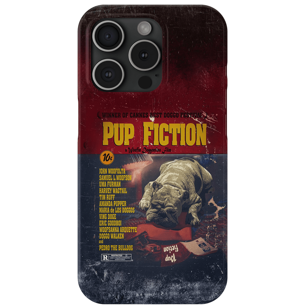 Funda personalizada para teléfono con 2 mascotas &#39;Pup Fiction&#39;