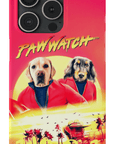 Funda personalizada para teléfono con 2 mascotas 'Paw Watch 1991'