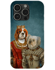 Funda personalizada para teléfono con 2 mascotas 'Reina y Princesa'